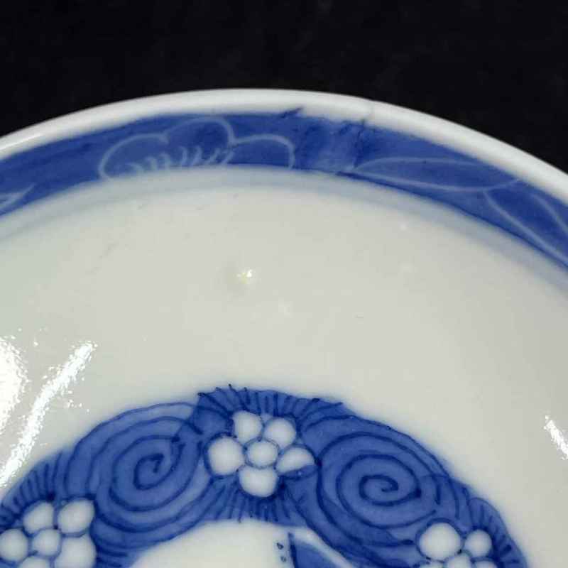 清道光 青花玉兔纹盖碗 - 图31