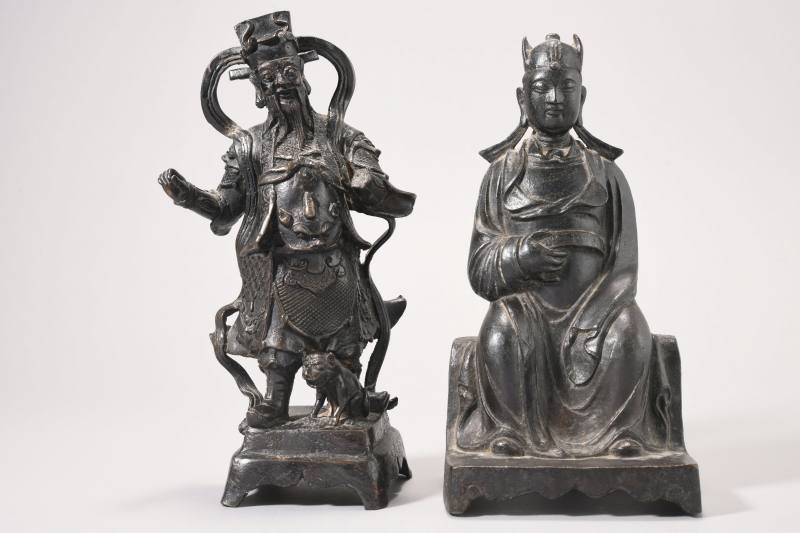 明 铜文官、天官像各一尊 - 图4