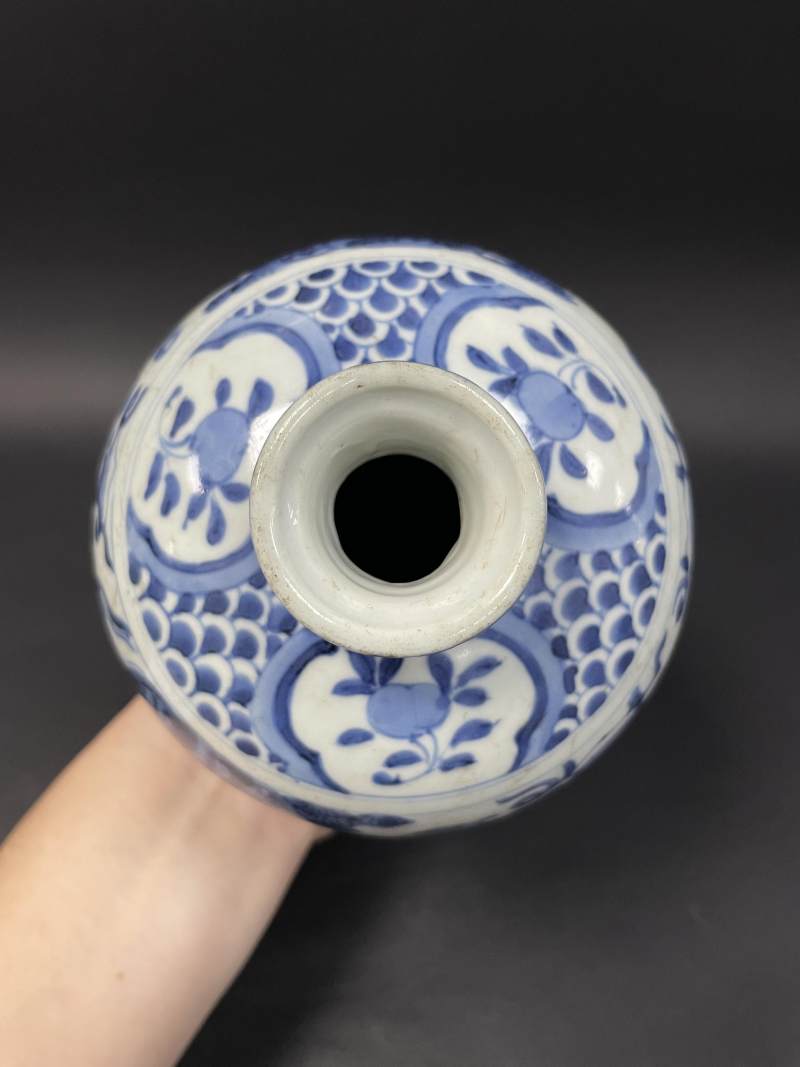 明晚期 青花神仙人物纹梅瓶 - 图9