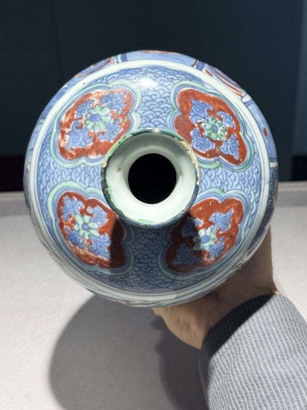 明万历 青花五彩人物故事图梅瓶 - 图38