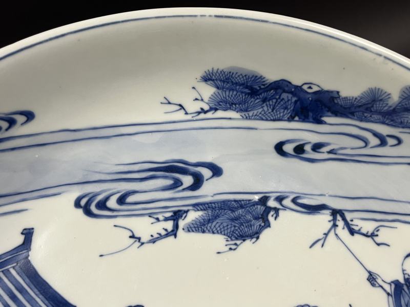 清康熙 青花海屋添筹图大盘 - 图9