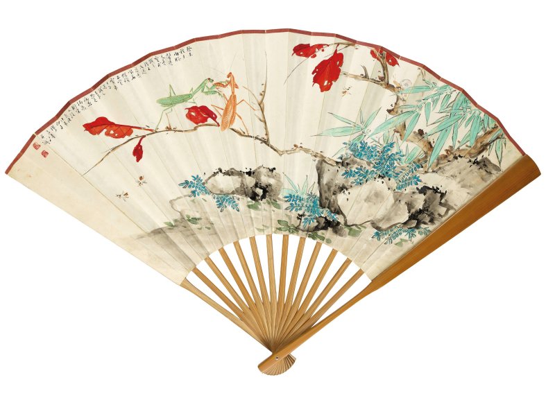 王雪濤　雙面繪扇　設色金箋、設色紙本　成扇　一九四三年作 | WANG XUETAO (1903-1982) - 图3