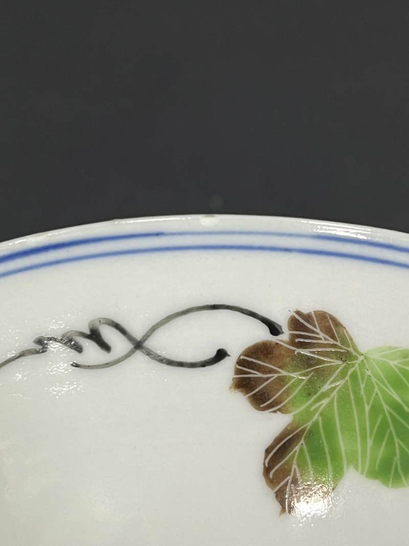 清光绪 粉彩葡萄花卉纹碗两对 - 图32
