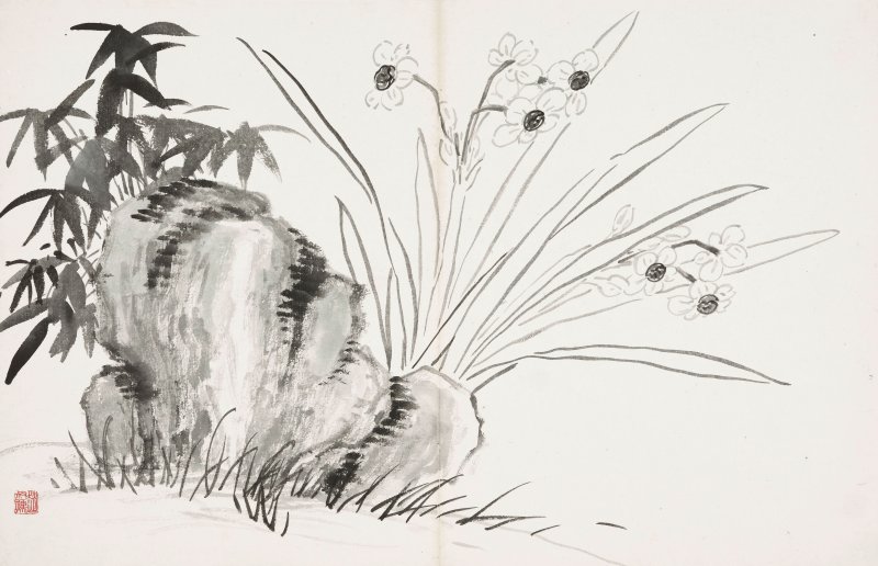 趙叔孺、沈尹默　書畫合璧冊　水墨、設色紙本　冊頁十二開 | ZHAO SHURU (1874-1945); SHEN YINMO (1887-1971) - 图28