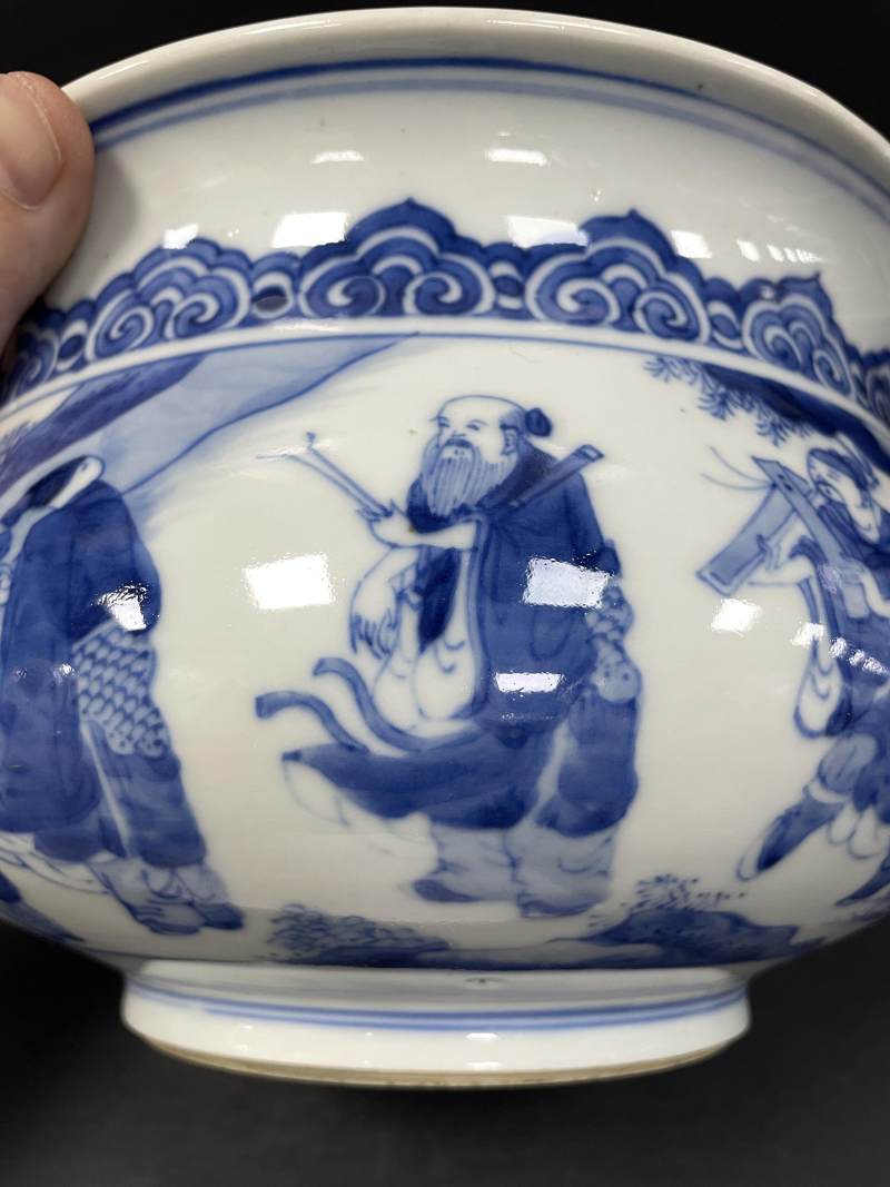 清康熙 青花八仙纹罗汉炉 - 图14