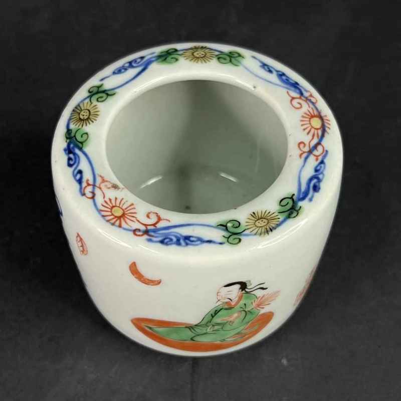 清早期 青花五彩人物诗文炉 - 图19