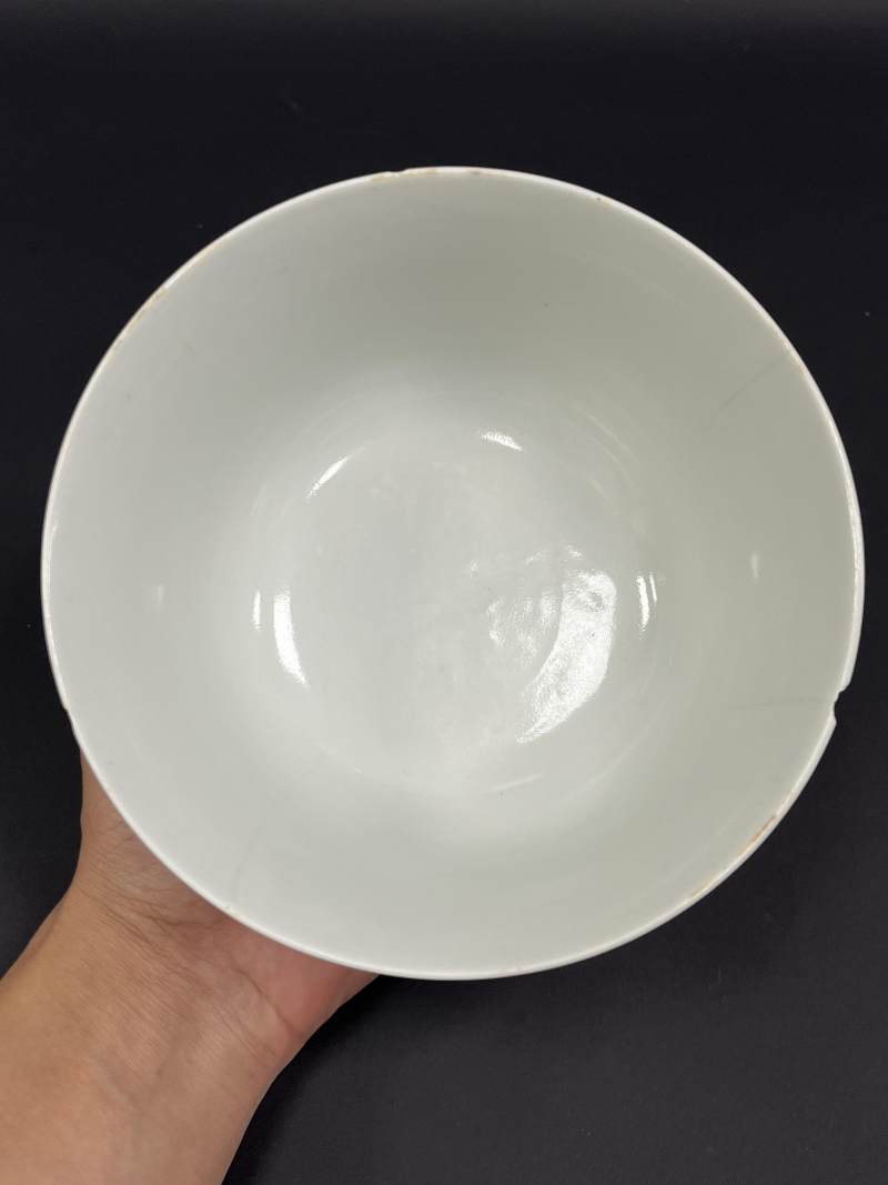 清道光 青花缠枝花卉纹碗 - 图5