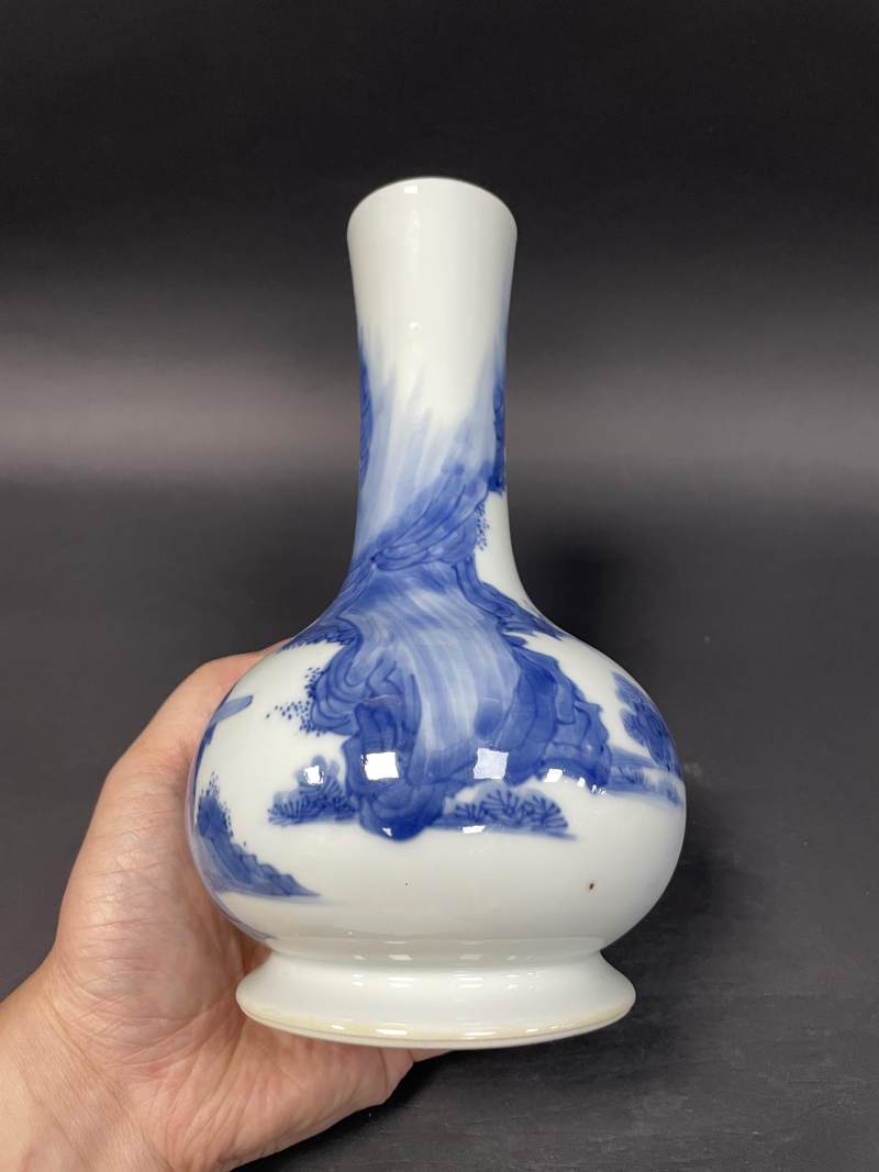 清康熙 青花四美图瓶 - 图5