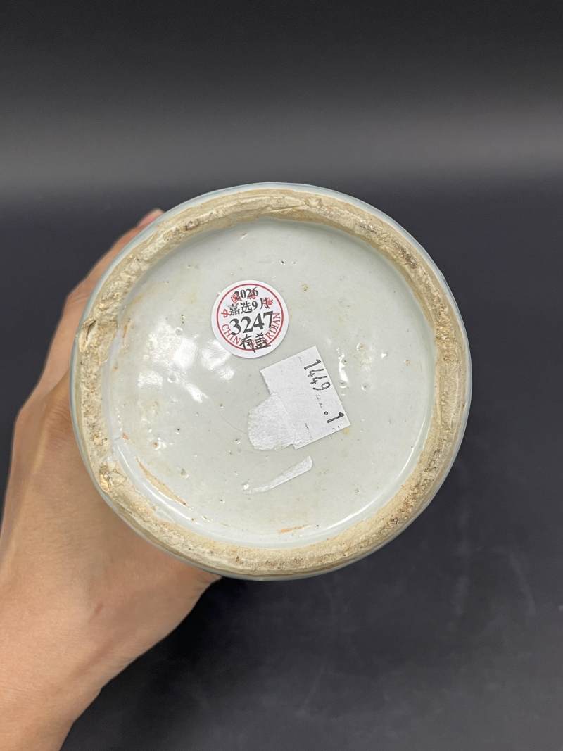 明晚期 青花应龙纹带盖梅瓶 - 图8