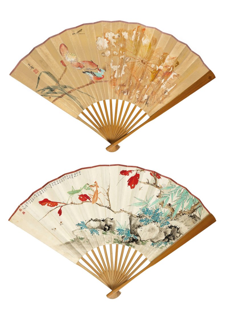 王雪濤　雙面繪扇　設色金箋、設色紙本　成扇　一九四三年作 | WANG XUETAO (1903-1982) - 图4