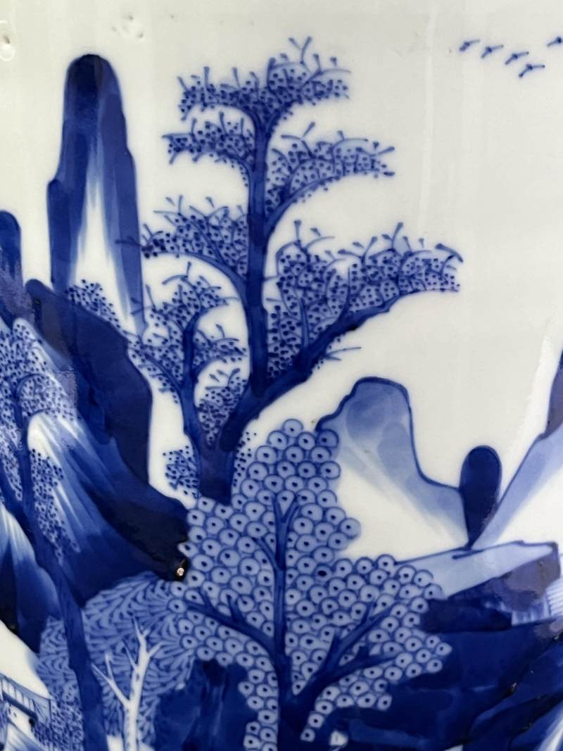 清康熙 青花山水人物纹棒槌瓶 - 图15