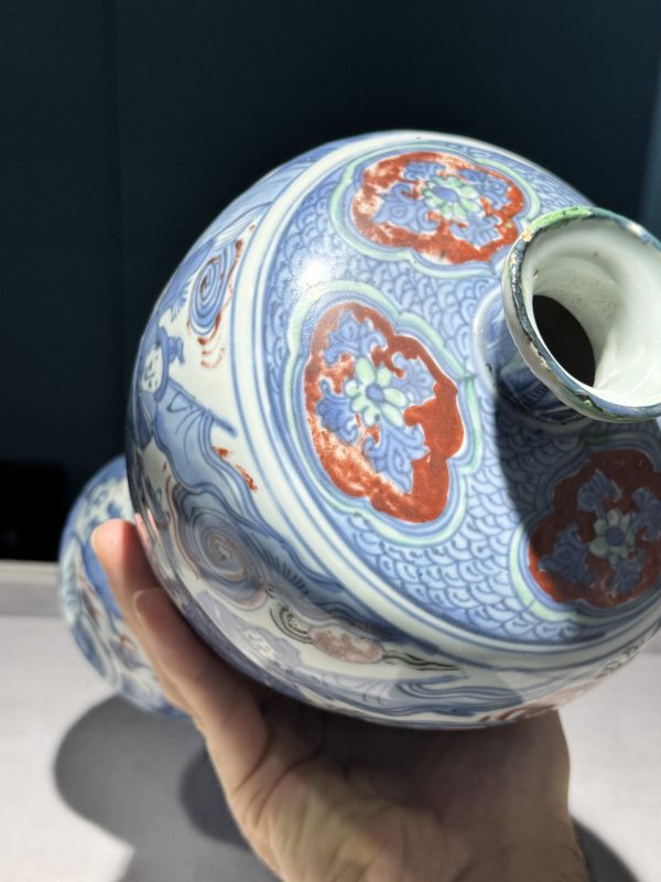 明万历 青花五彩人物故事图梅瓶 - 图40