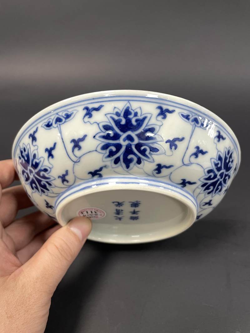 清光绪 青花缠枝莲纹盘 - 图6