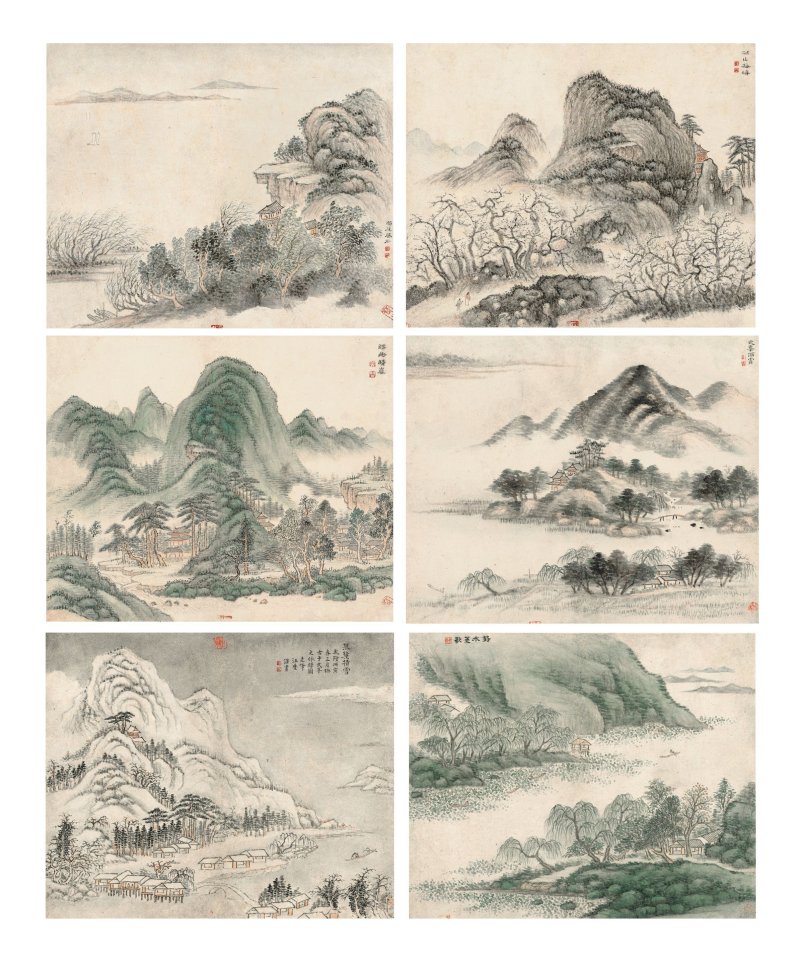 汪埜　洞庭六景　設色紙本　冊頁六開　一七四六年作 | WANG YE (18TH CENTURY) - 图8