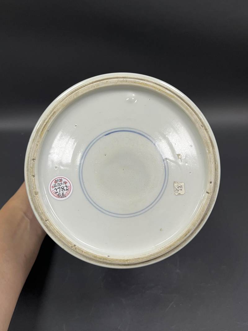 清康熙 青花木兰秋狝人物故事图将军罐 - 图10