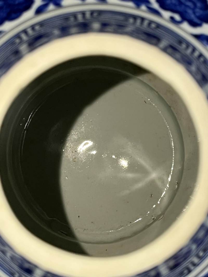 清光绪 青花缠枝莲纹赏瓶 - 图6