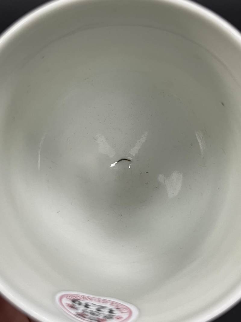 民国 青花花鸟纹高足杯 - 图6