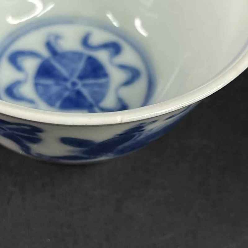 清早期 青花狮纹杯一对 - 图28