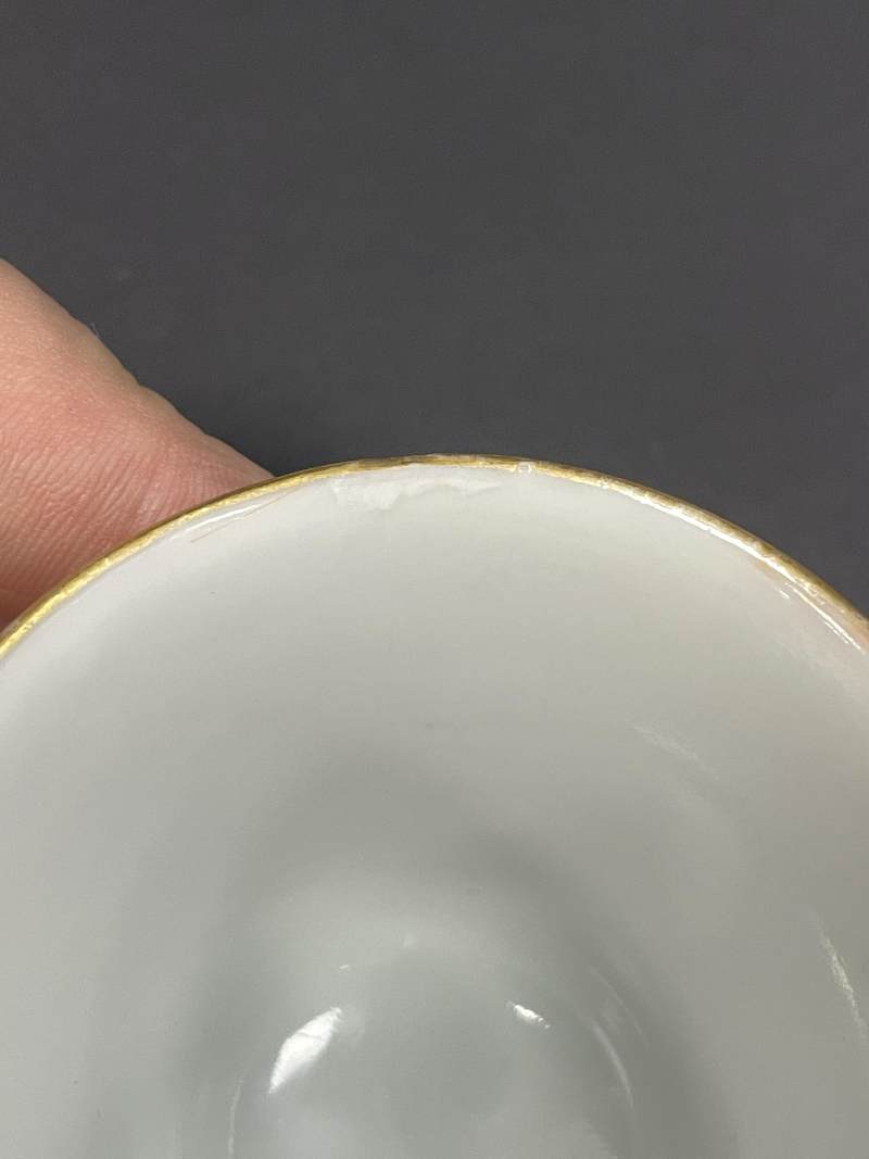 清同治 粉彩一路连科图杯 - 图11