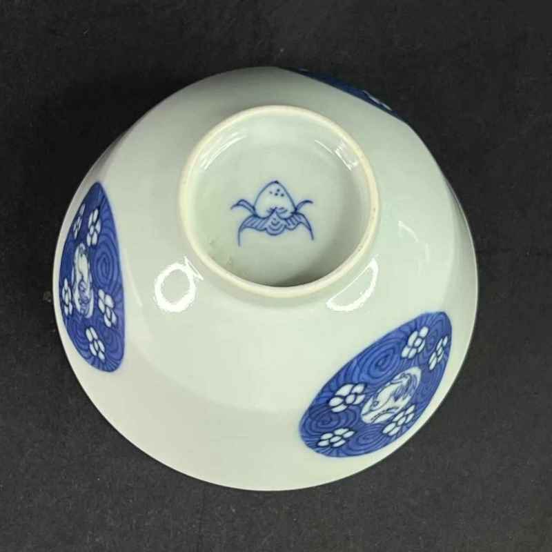 清道光 青花玉兔纹盖碗 - 图36