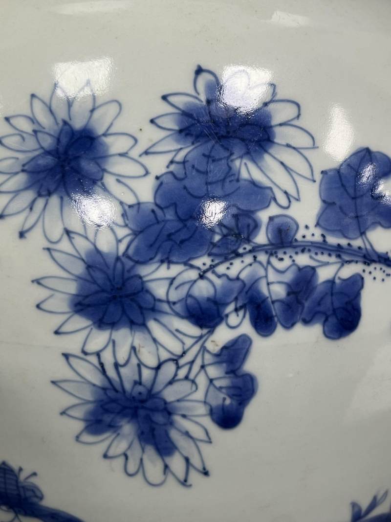 清顺治 青花洞石花卉纹罐 - 图11