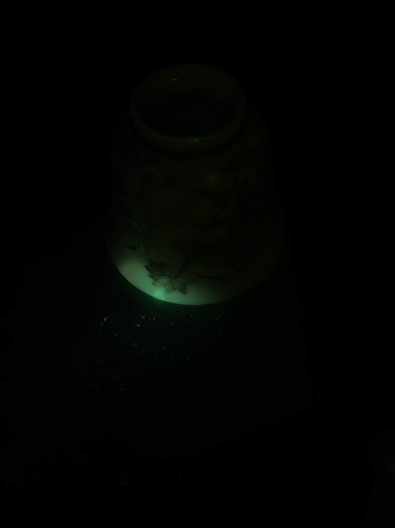 清同治 粉彩一路连科图杯 - 图13
