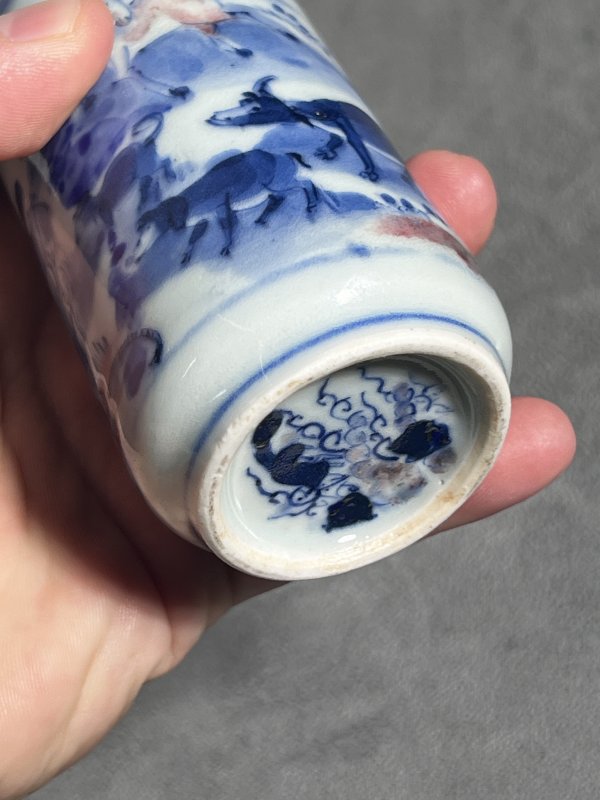 清中期 青花釉里红十二生肖母壶 - 图10
