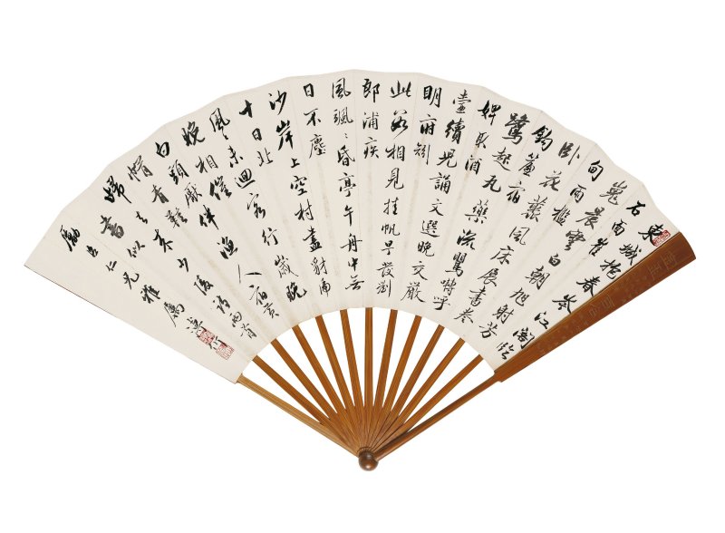 溥伒　書畫合璧扇　水墨紙本　成扇　一九三五年作 | PU JIN (1893-1966) - 图3