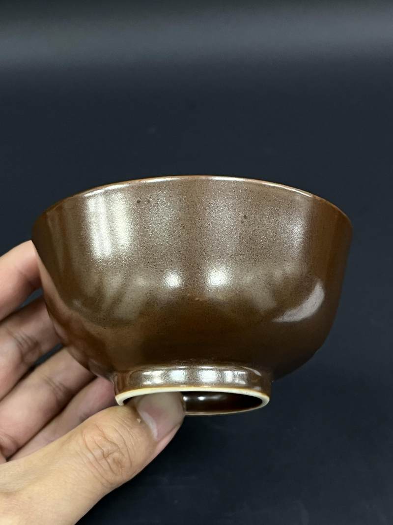 清中期 紫金釉小碗一对 - 图4