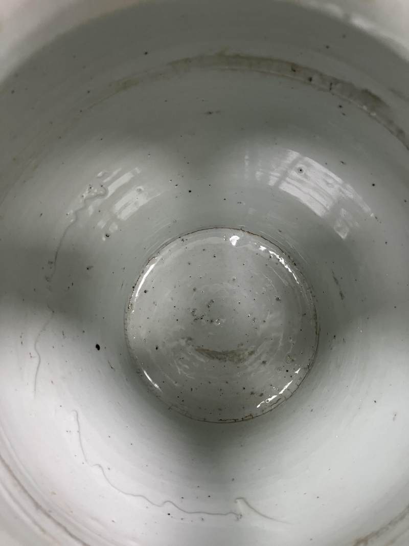明晚期 青花锦地如意开光花卉纹四系盖罐 - 图9