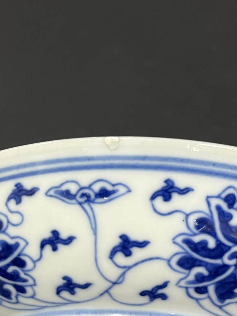 清光绪 青花缠枝莲纹盘 - 图12