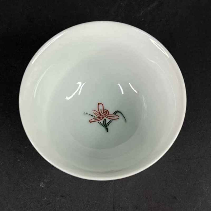 明晚期 青花五彩花卉纹杯 - 图18