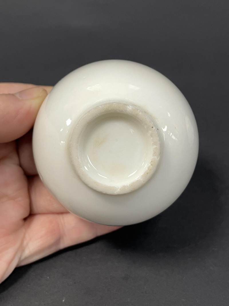 清早期 德化窑白釉暗刻诗文杯一对 - 图7
