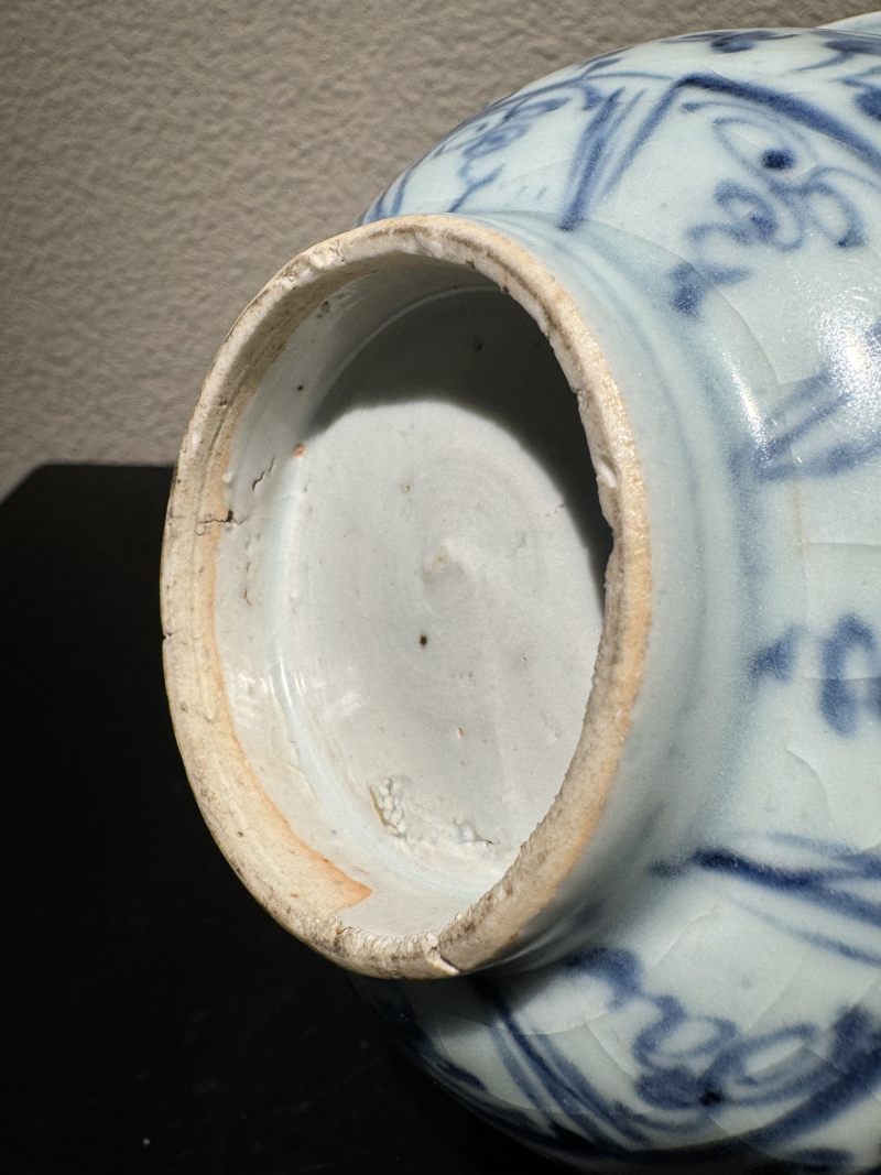 明中期 青花缠枝花卉纹碗 - 图5