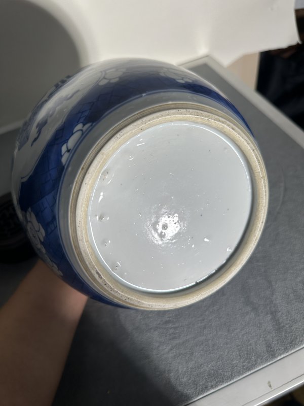 清康熙 青花冰梅开窗博古纹罐 - 图11