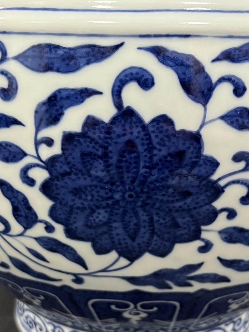 清光绪 青花缠枝莲纹赏瓶 - 图12
