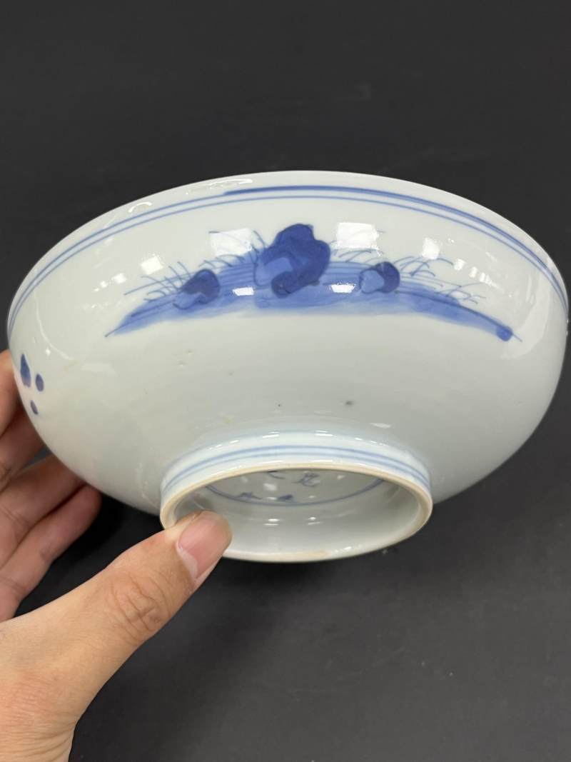 清康熙 青花高士图盘 - 图3