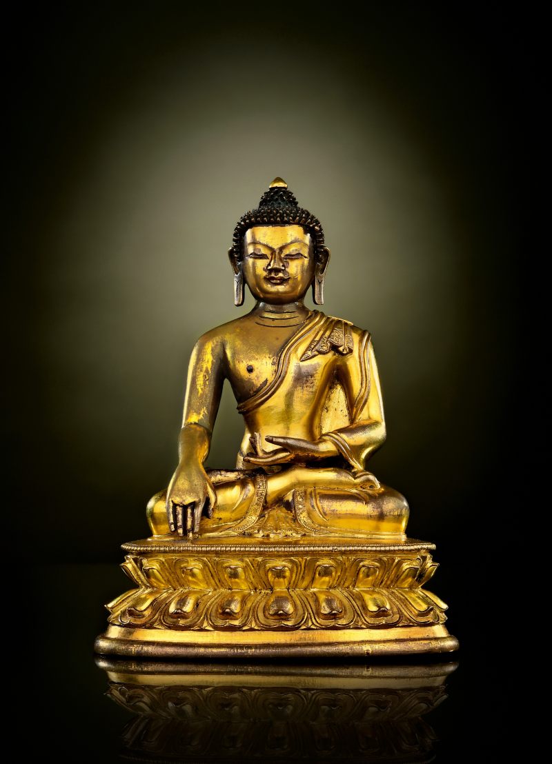 清乾隆（1736-1795年） 释迦牟尼佛像 - 图3