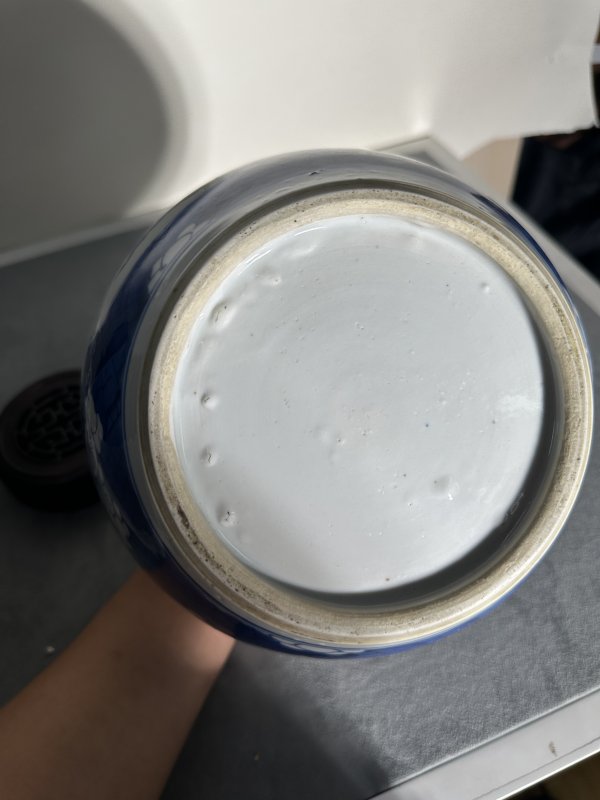 清康熙 青花冰梅开窗博古纹罐 - 图12