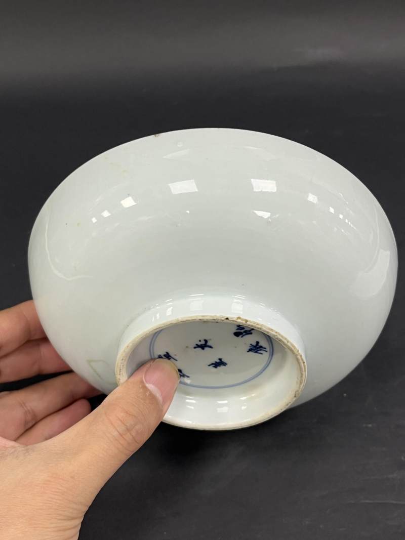 清康熙 青花花鸟纹盘 - 图4