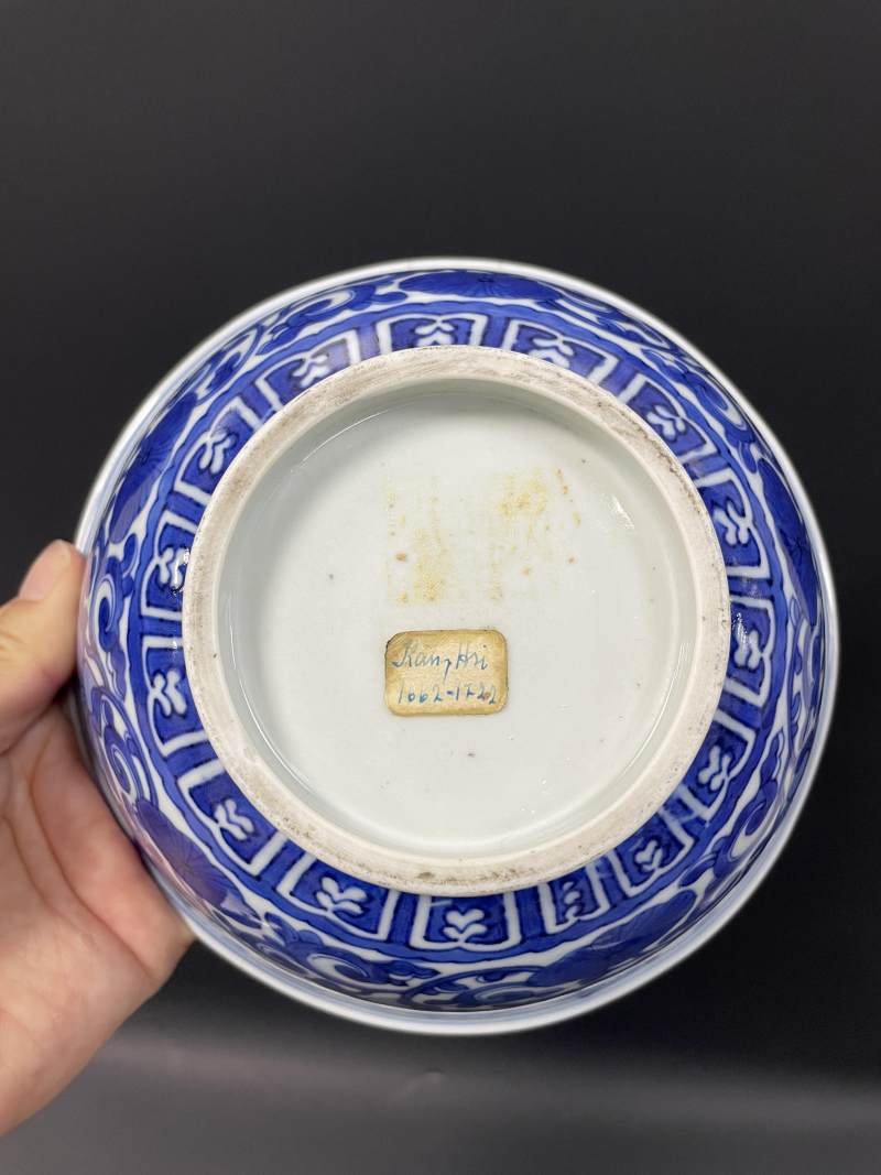 清康熙 青花缠枝莲纹大碗 - 图11