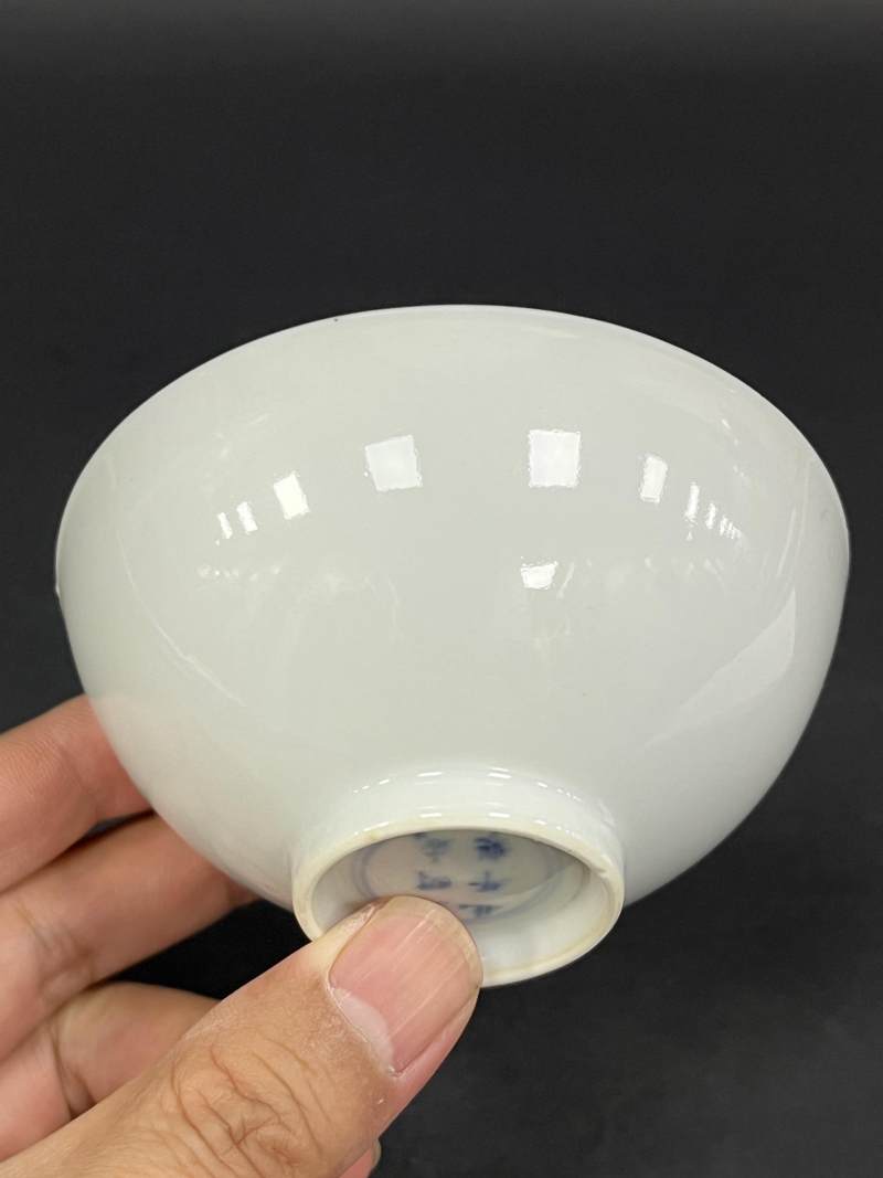 清康熙 仿明矾红云龙纹茶碗 - 图4