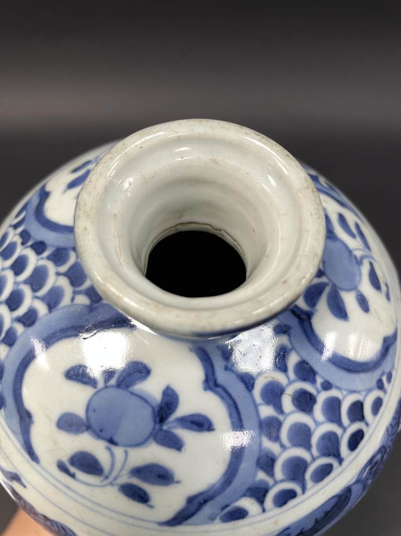 明晚期 青花神仙人物纹梅瓶 - 图17