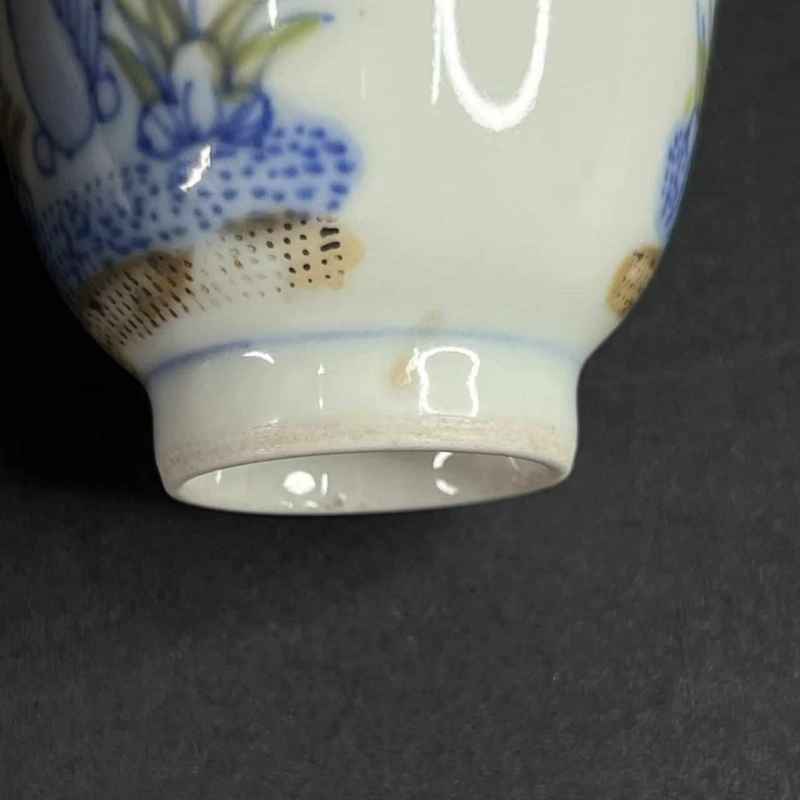 清光绪 斗彩洞石花卉纹杯一对 - 图36