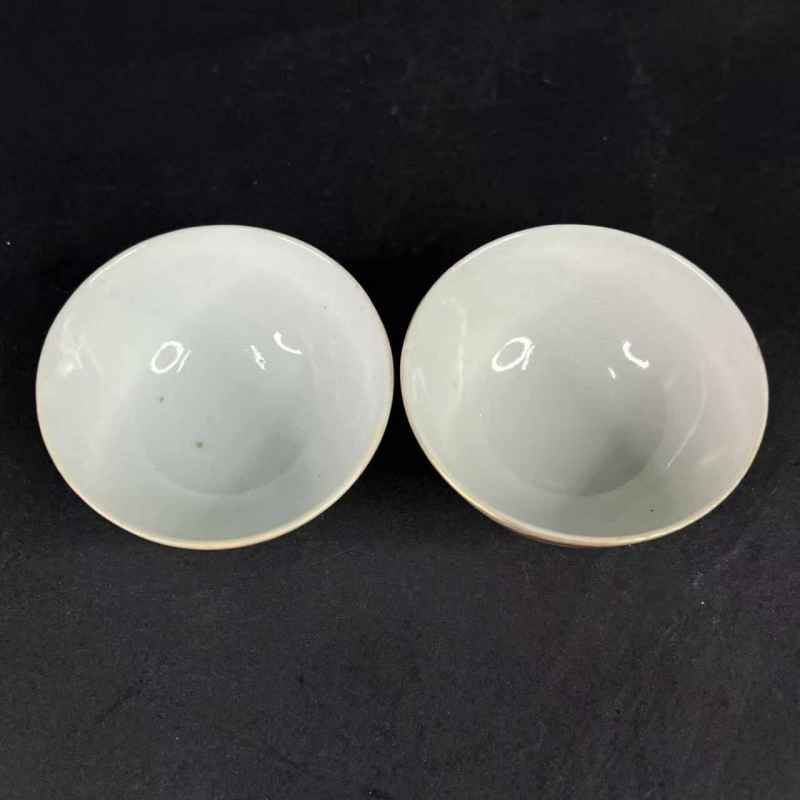 清晚期 五彩一品富贵纹杯一对 - 图24