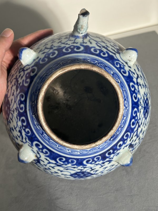 清中期 青花缠枝花卉纹壶 - 图5