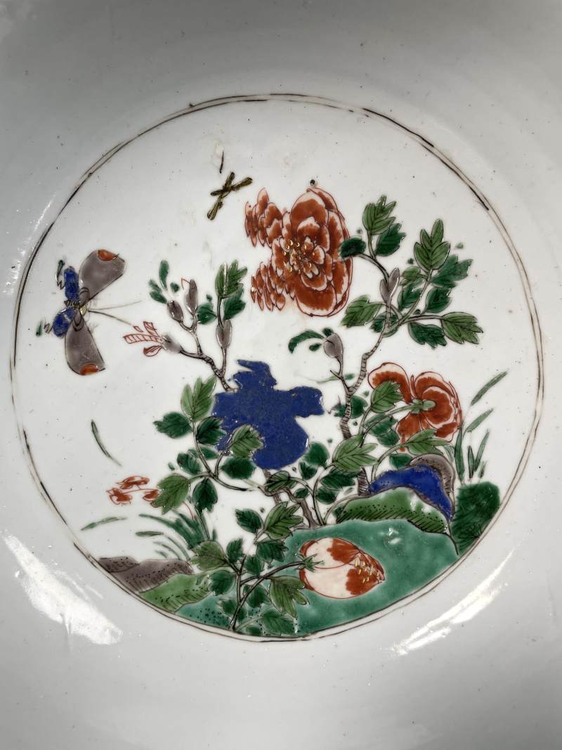 清康熙 五彩花鸟纹大碗 - 图9