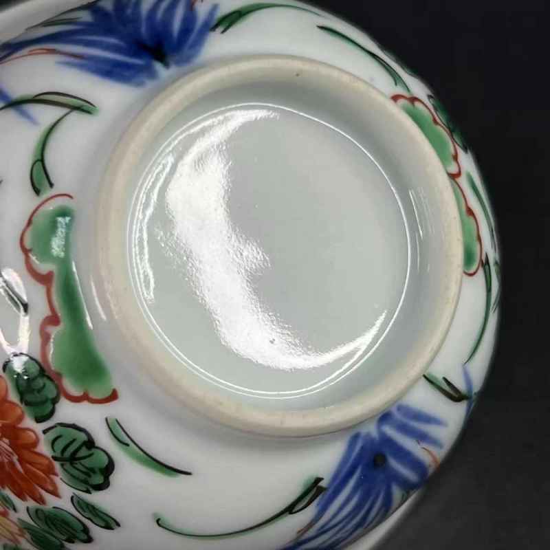 明晚期 青花五彩花卉纹杯 - 图23