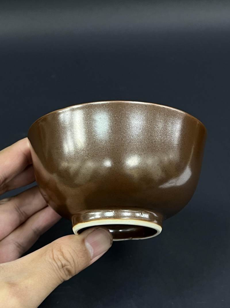 清中期 紫金釉小碗一对 - 图7
