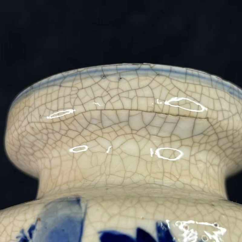 清中晚期 煨瓷青花花鸟纹瓶 - 图29